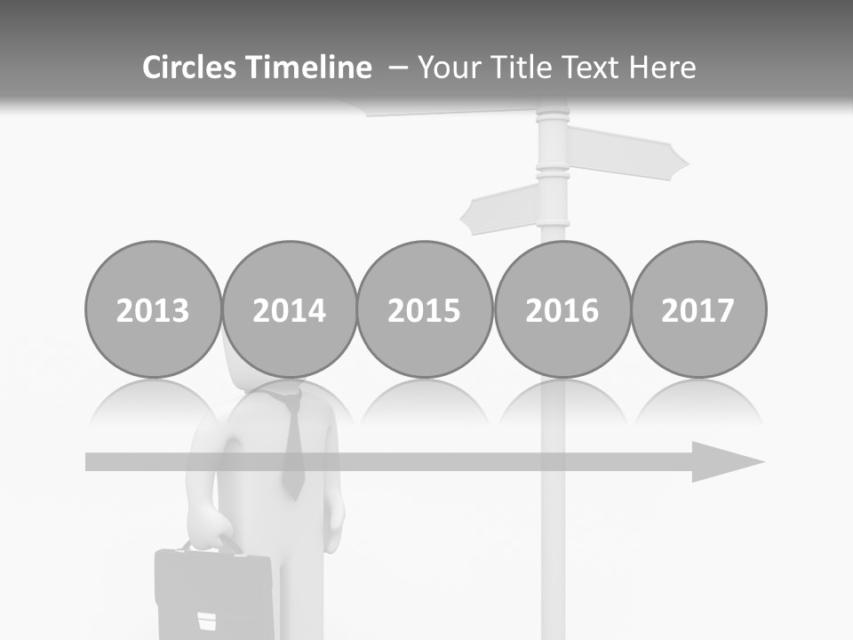 A Person Standing Next To A Street Sign PowerPoint Template