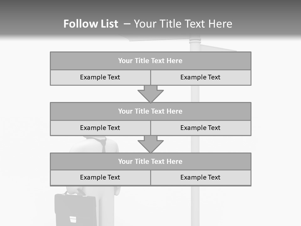 A Person Standing Next To A Street Sign PowerPoint Template