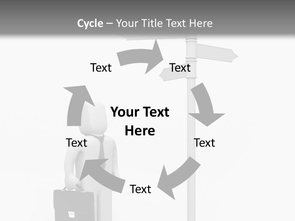A Person Standing Next To A Street Sign PowerPoint Template