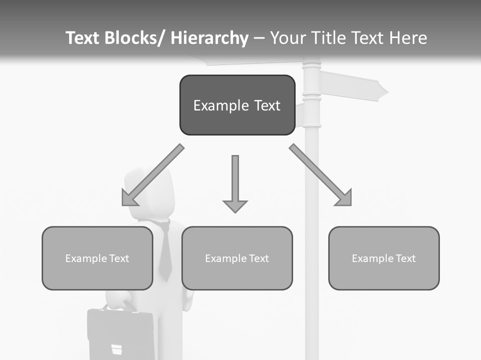 A Person Standing Next To A Street Sign PowerPoint Template