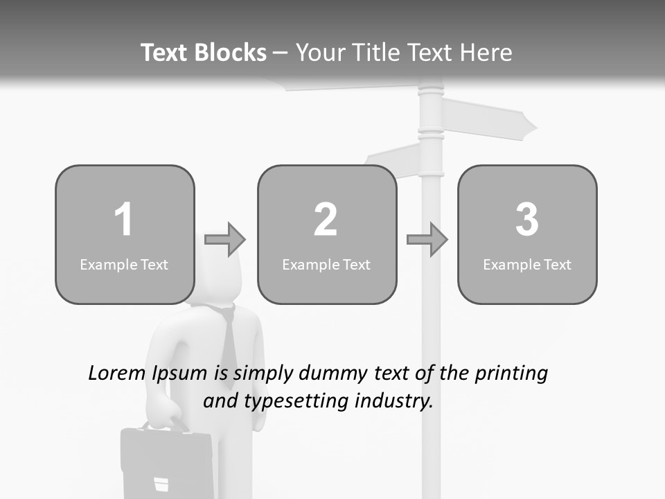 A Person Standing Next To A Street Sign PowerPoint Template