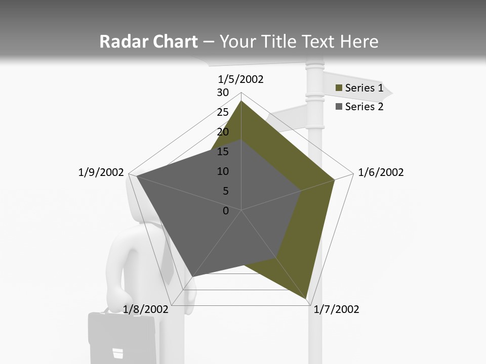 A Person Standing Next To A Street Sign PowerPoint Template