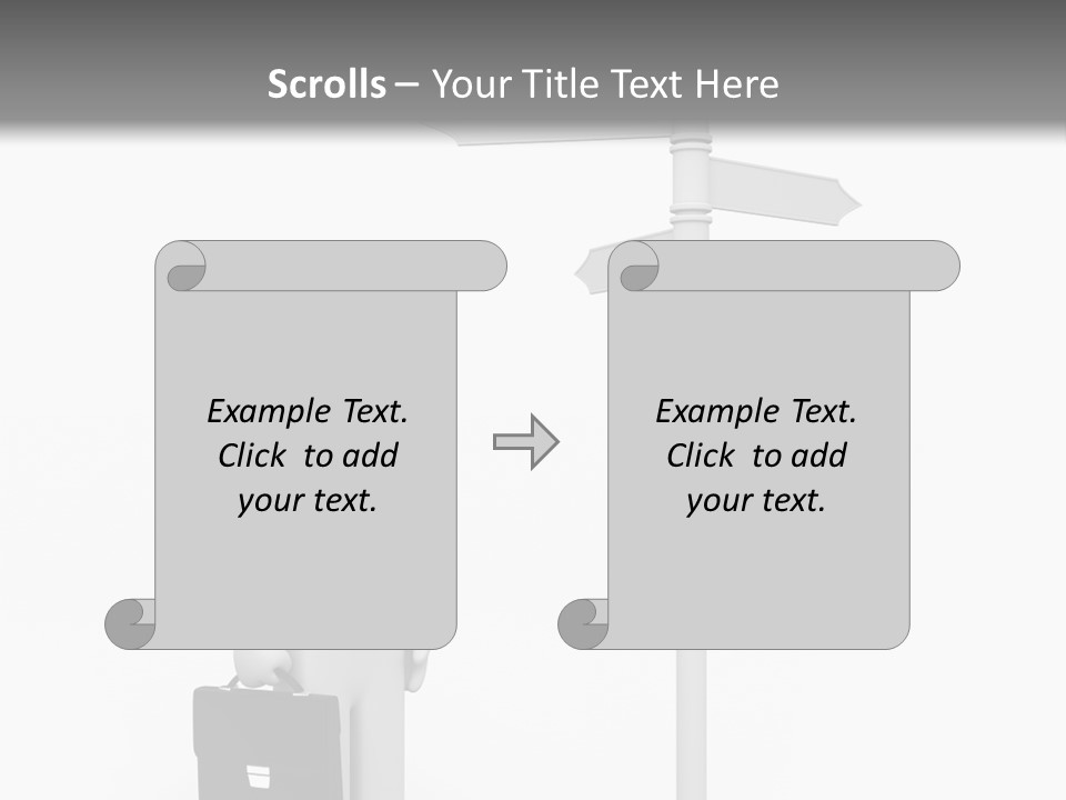 A Person Standing Next To A Street Sign PowerPoint Template