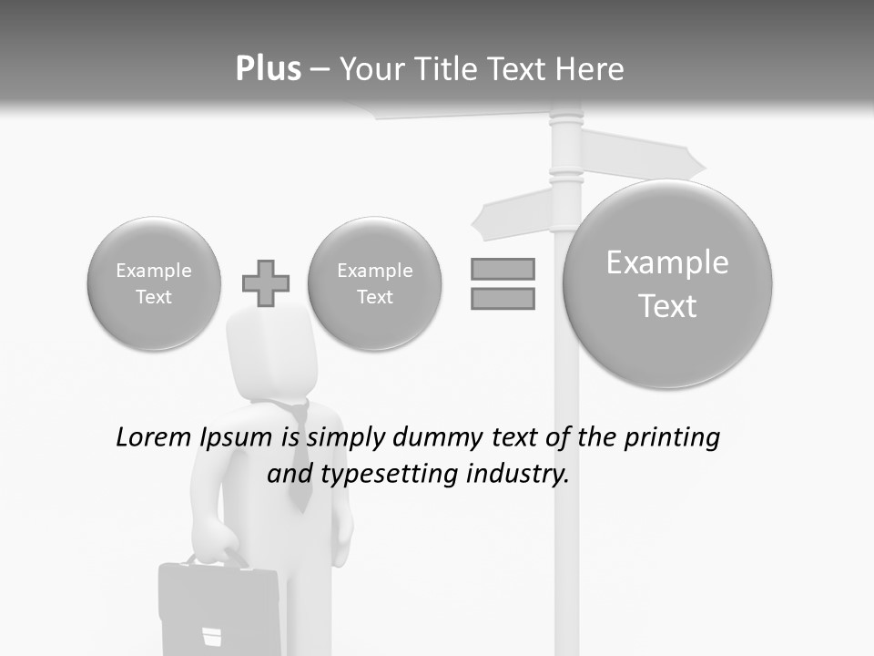 A Person Standing Next To A Street Sign PowerPoint Template