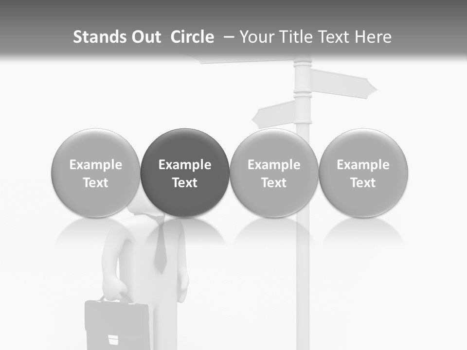 A Person Standing Next To A Street Sign PowerPoint Template