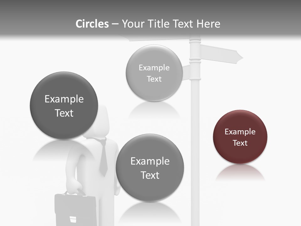 A Person Standing Next To A Street Sign PowerPoint Template