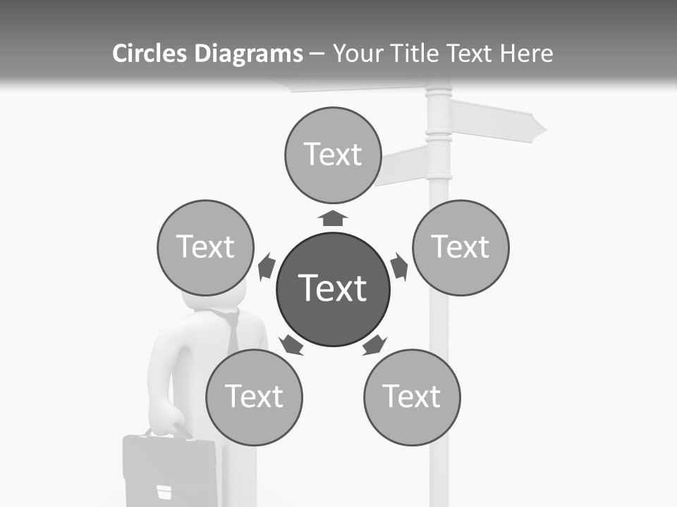 A Person Standing Next To A Street Sign PowerPoint Template