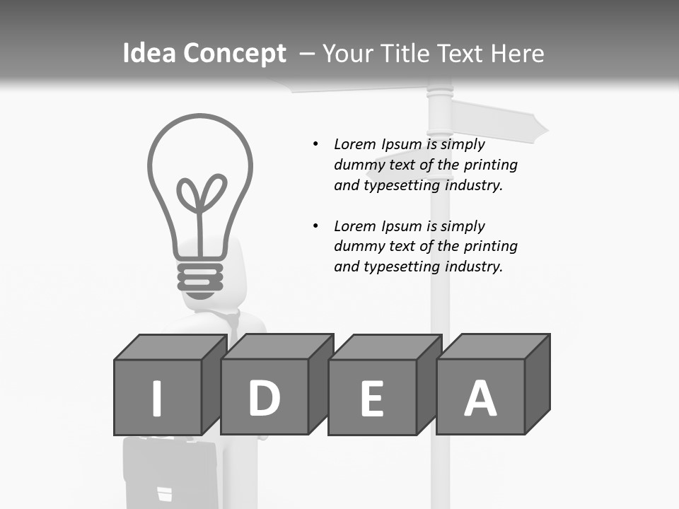 A Person Standing Next To A Street Sign PowerPoint Template