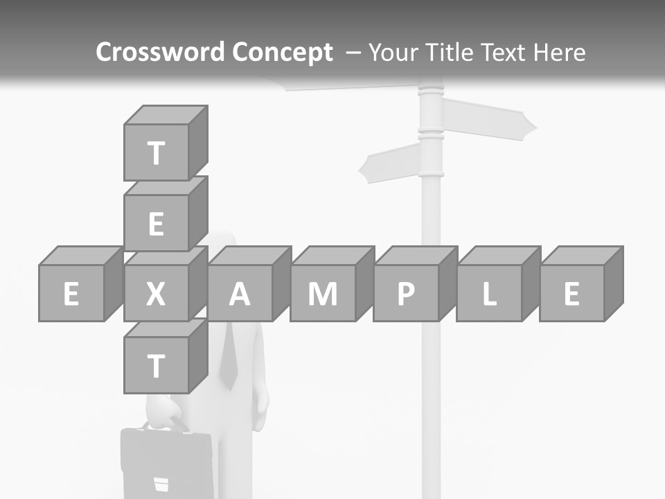 A Person Standing Next To A Street Sign PowerPoint Template