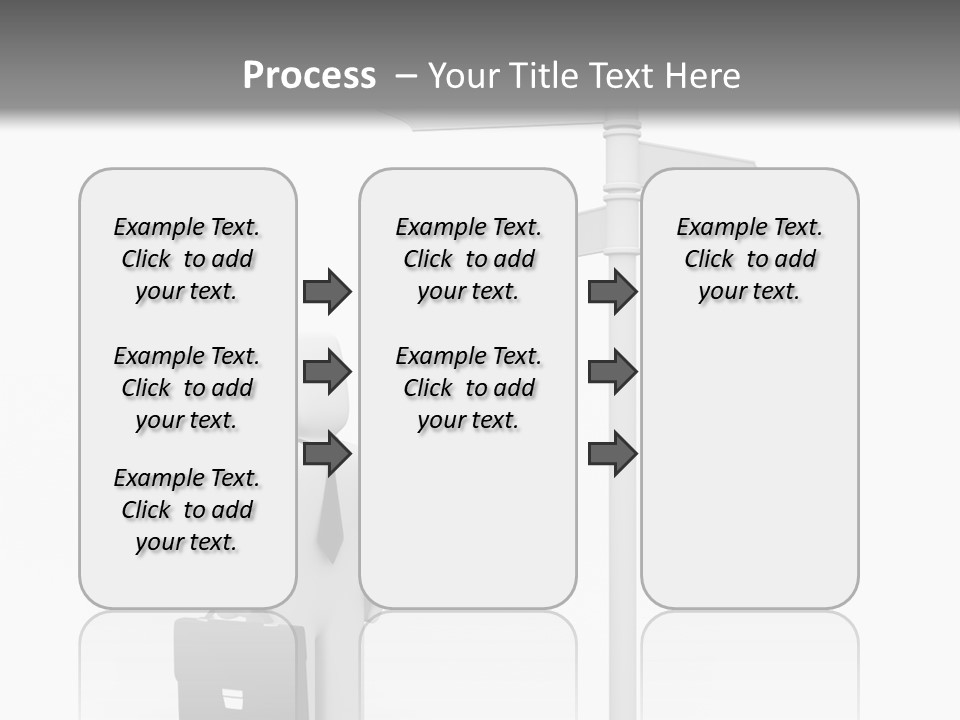 A Person Standing Next To A Street Sign PowerPoint Template