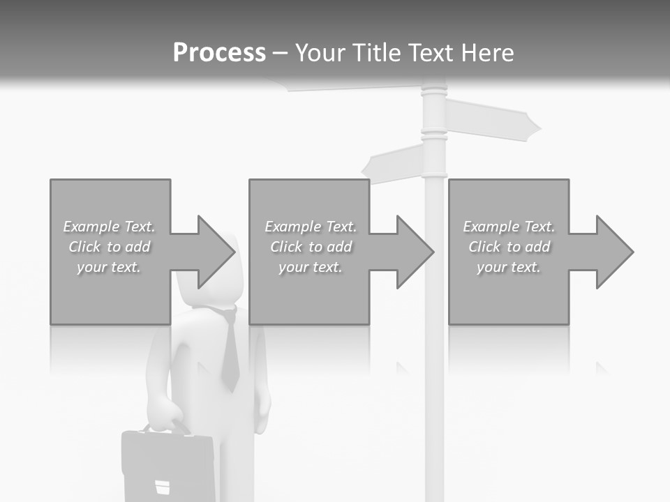 A Person Standing Next To A Street Sign PowerPoint Template