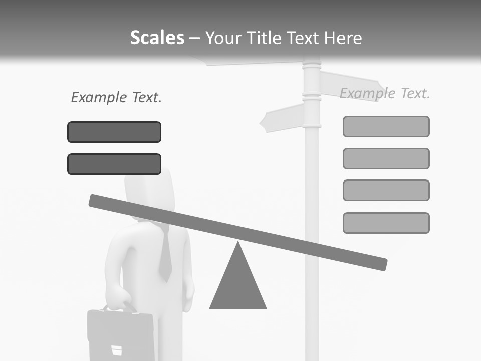 A Person Standing Next To A Street Sign PowerPoint Template