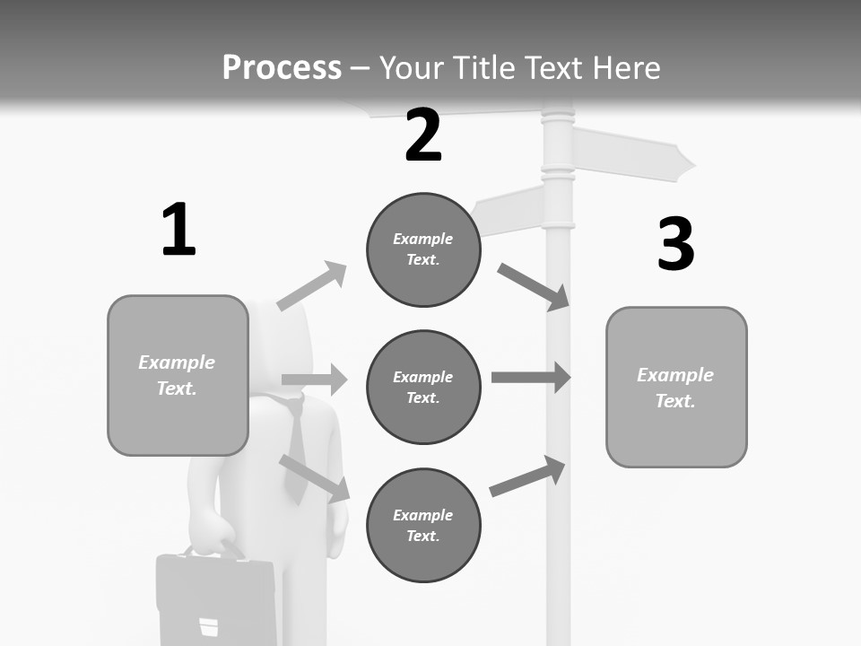 A Person Standing Next To A Street Sign PowerPoint Template
