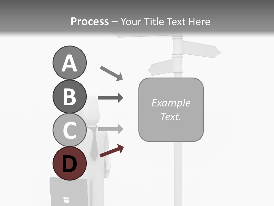 A Person Standing Next To A Street Sign PowerPoint Template