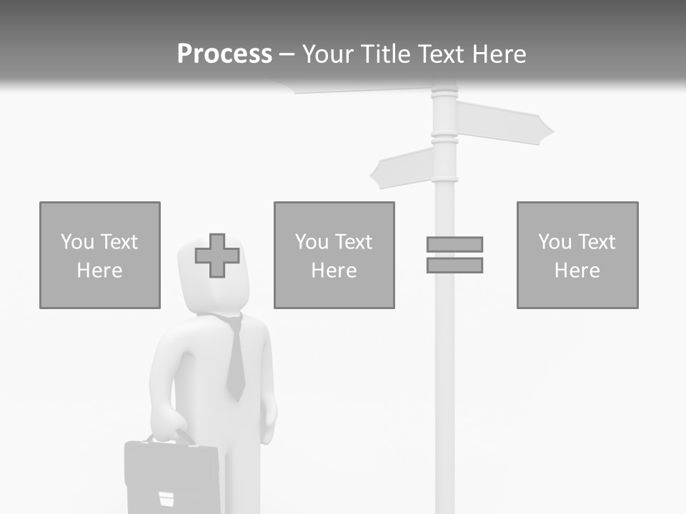 A Person Standing Next To A Street Sign PowerPoint Template