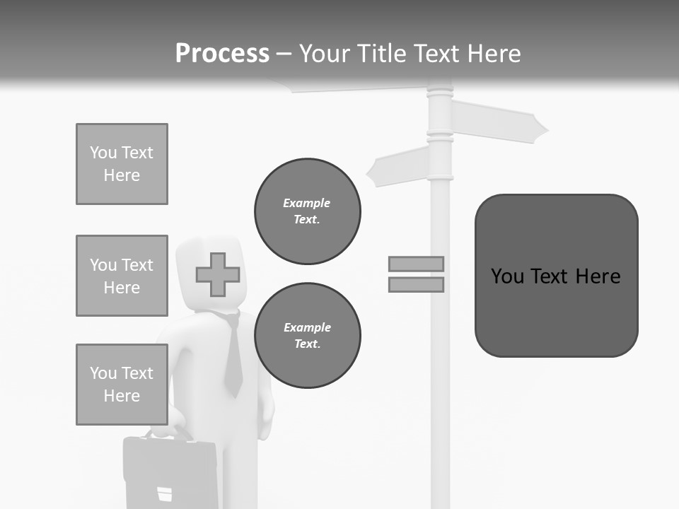 A Person Standing Next To A Street Sign PowerPoint Template