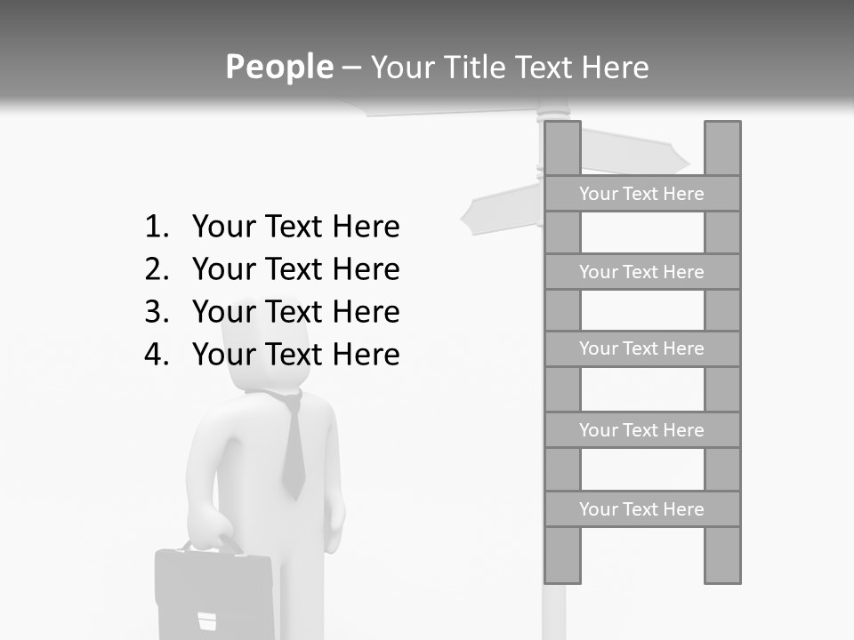 A Person Standing Next To A Street Sign PowerPoint Template