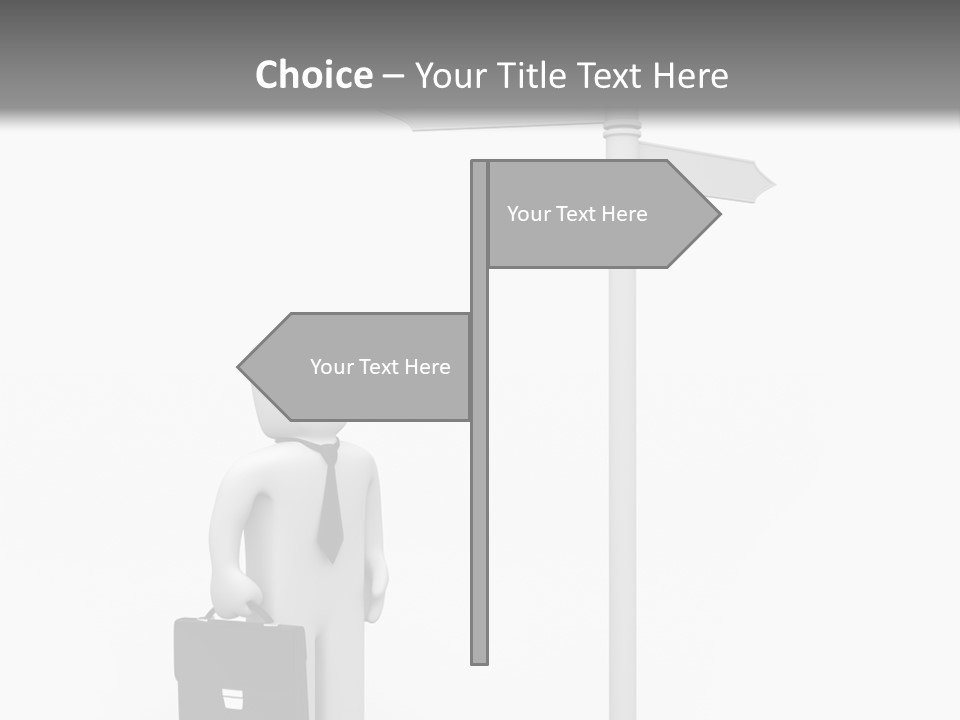 A Person Standing Next To A Street Sign PowerPoint Template