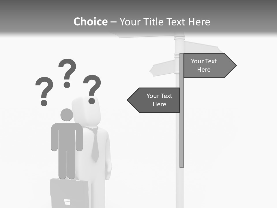 A Person Standing Next To A Street Sign PowerPoint Template