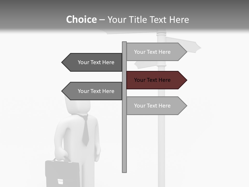 A Person Standing Next To A Street Sign PowerPoint Template