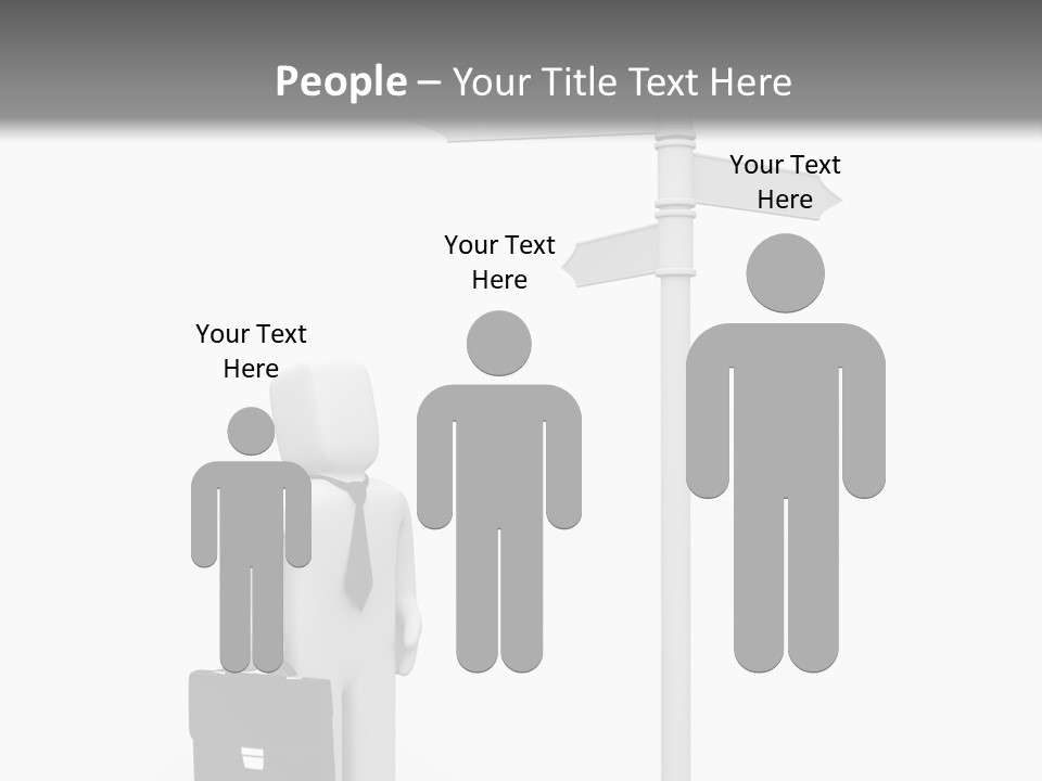 A Person Standing Next To A Street Sign PowerPoint Template