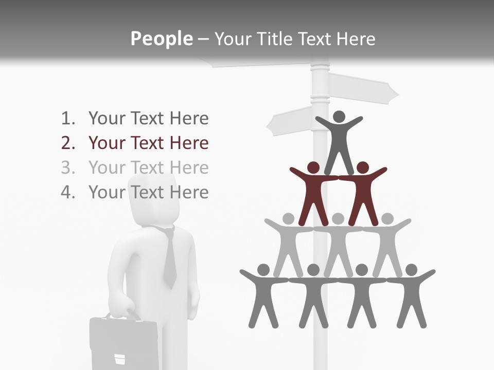 A Person Standing Next To A Street Sign PowerPoint Template