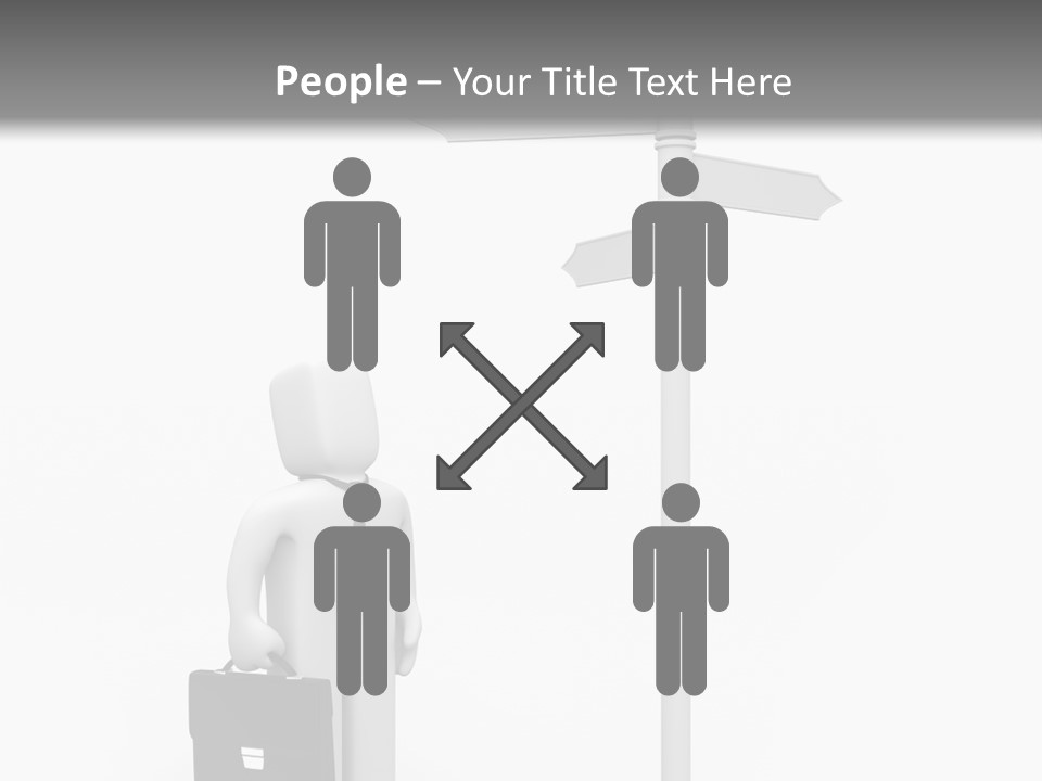 A Person Standing Next To A Street Sign PowerPoint Template