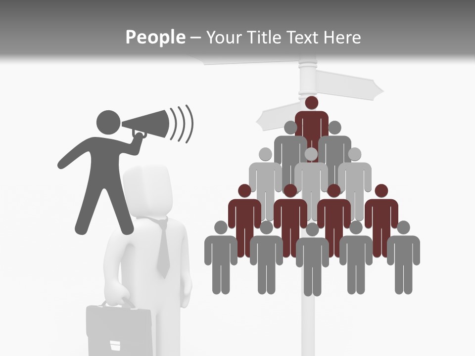 A Person Standing Next To A Street Sign PowerPoint Template