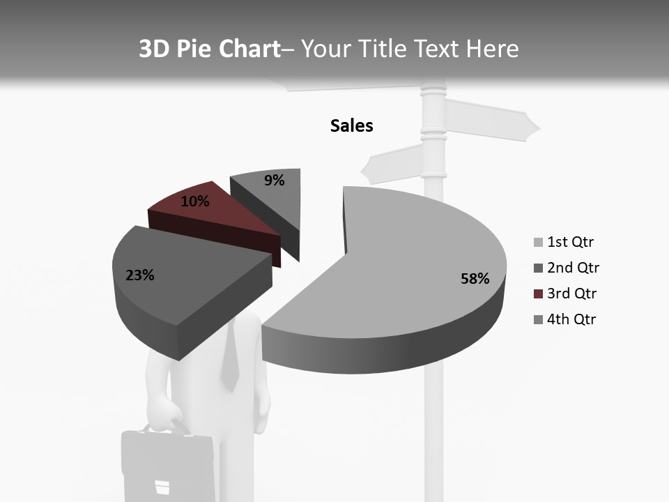 A Person Standing Next To A Street Sign PowerPoint Template