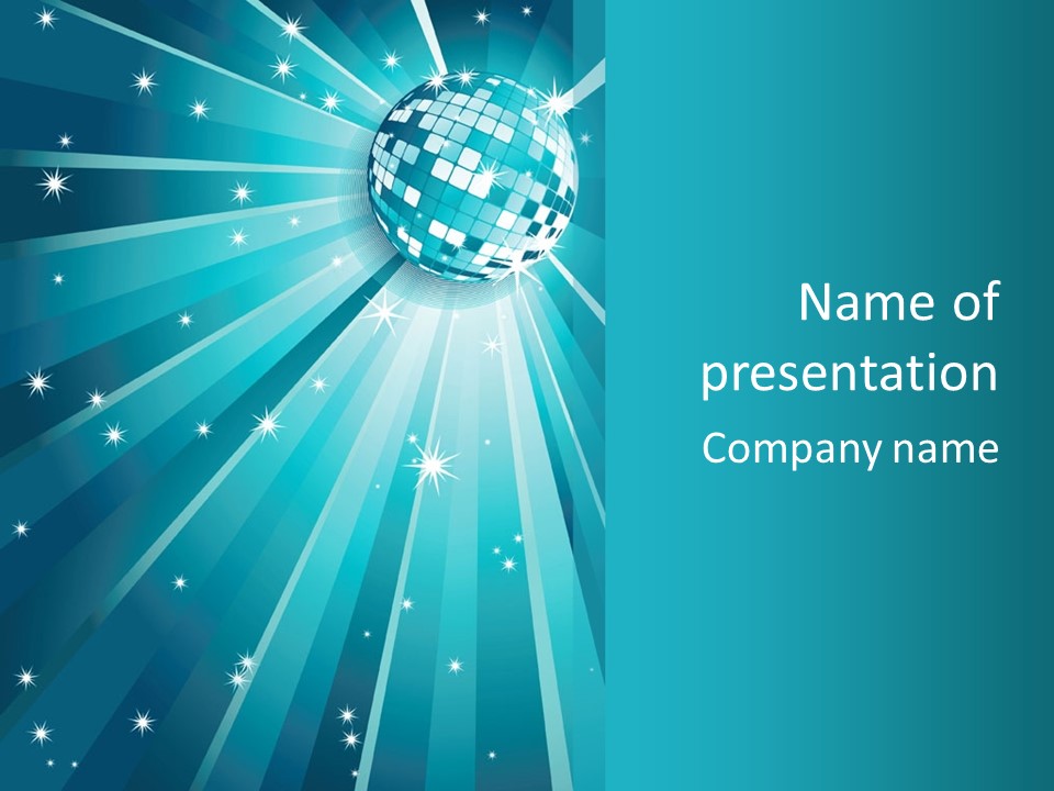 Backgrounds Star Disco PowerPoint Template