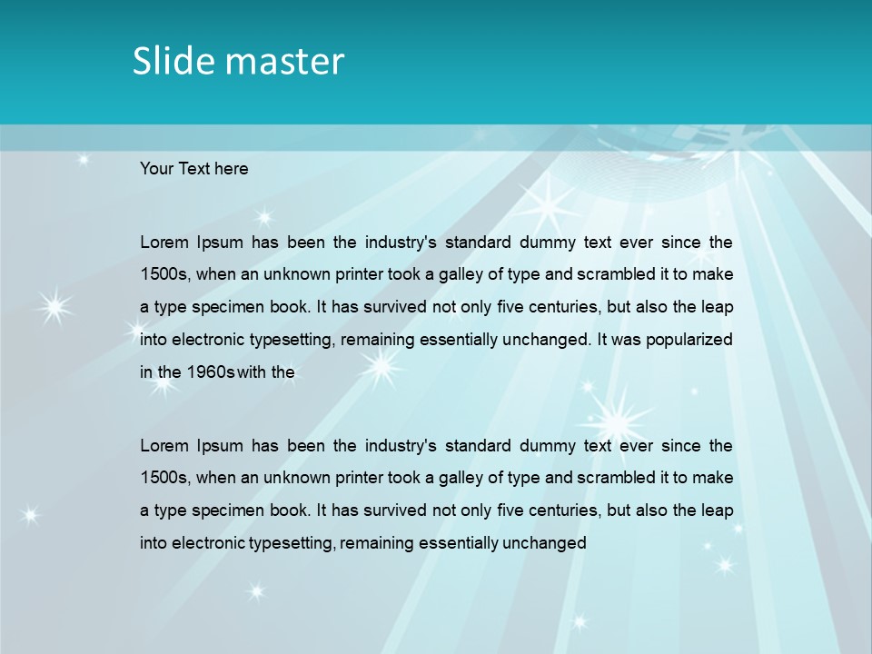 Backgrounds Star Disco PowerPoint Template