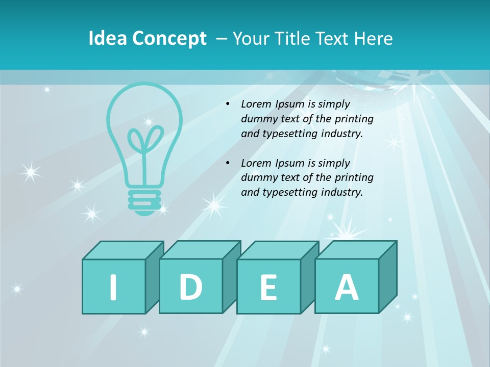 Backgrounds Star Disco PowerPoint Template