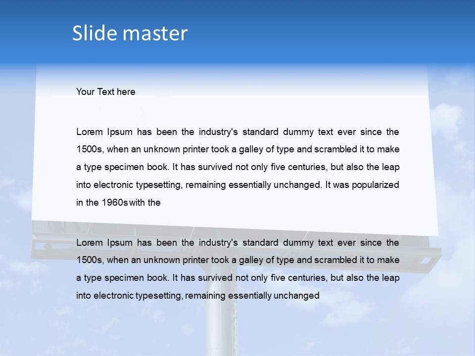 Rush Sign Clear PowerPoint Template