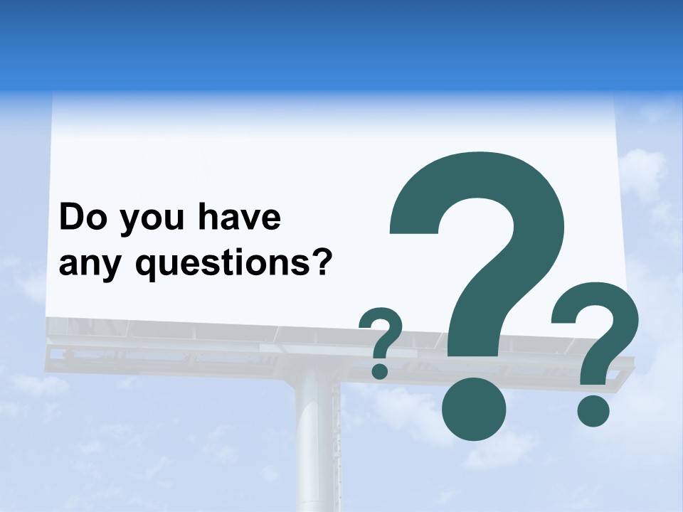 Rush Sign Clear PowerPoint Template