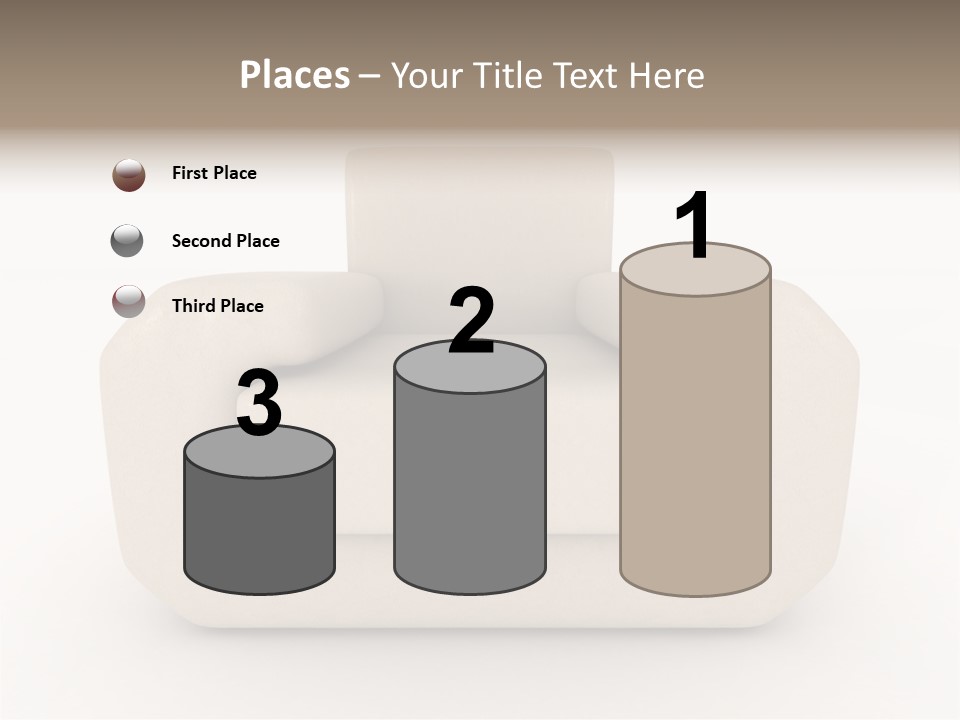 Cushion Seat Armchair PowerPoint Template