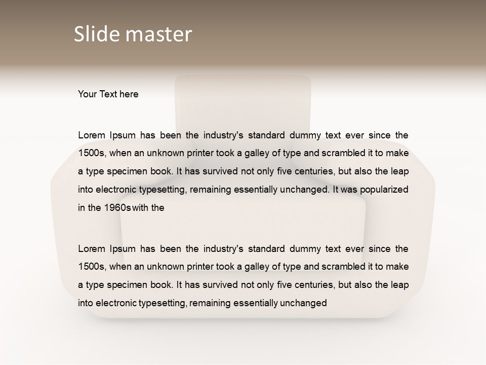 Cushion Seat Armchair PowerPoint Template