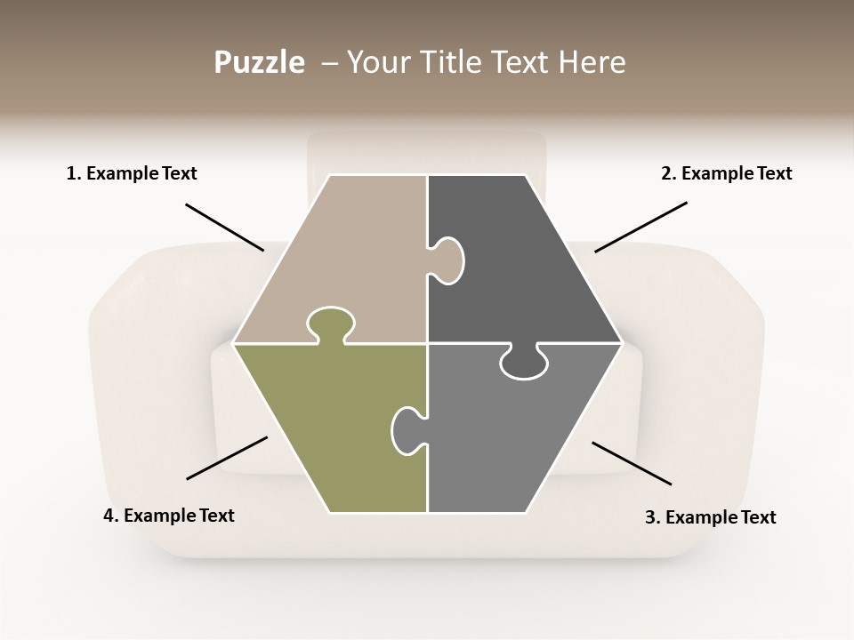 Cushion Seat Armchair PowerPoint Template