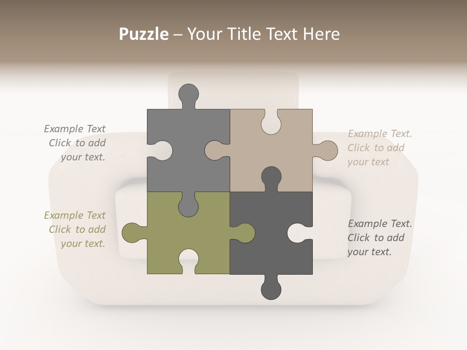 Cushion Seat Armchair PowerPoint Template