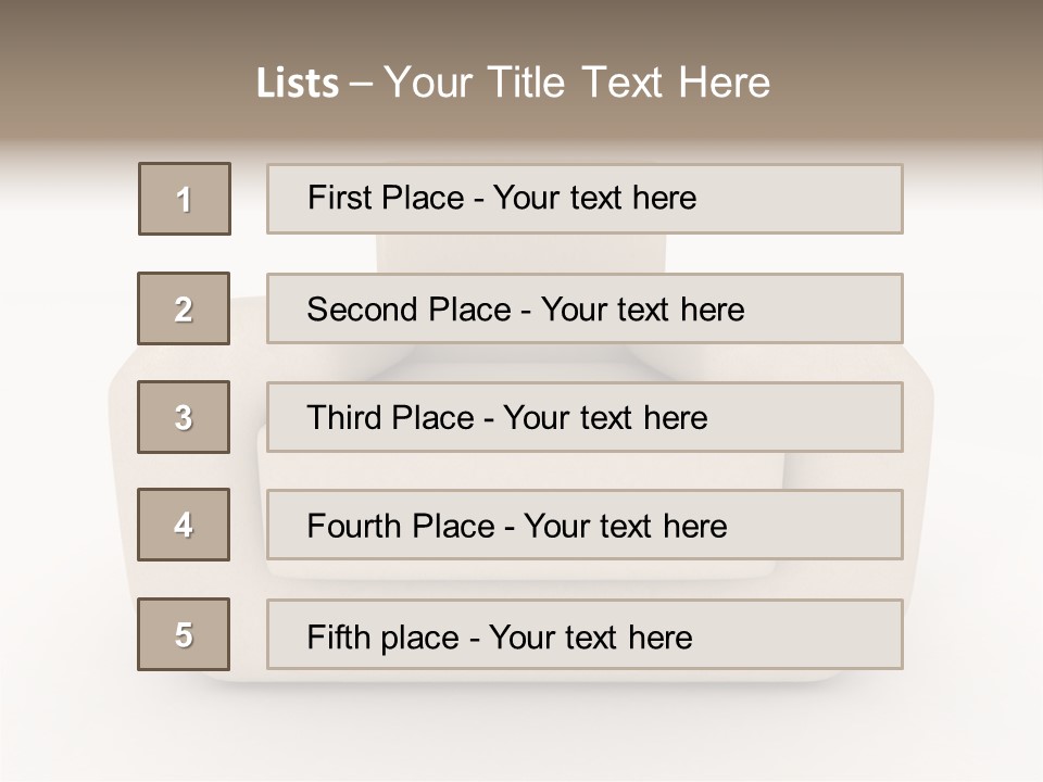 Cushion Seat Armchair PowerPoint Template