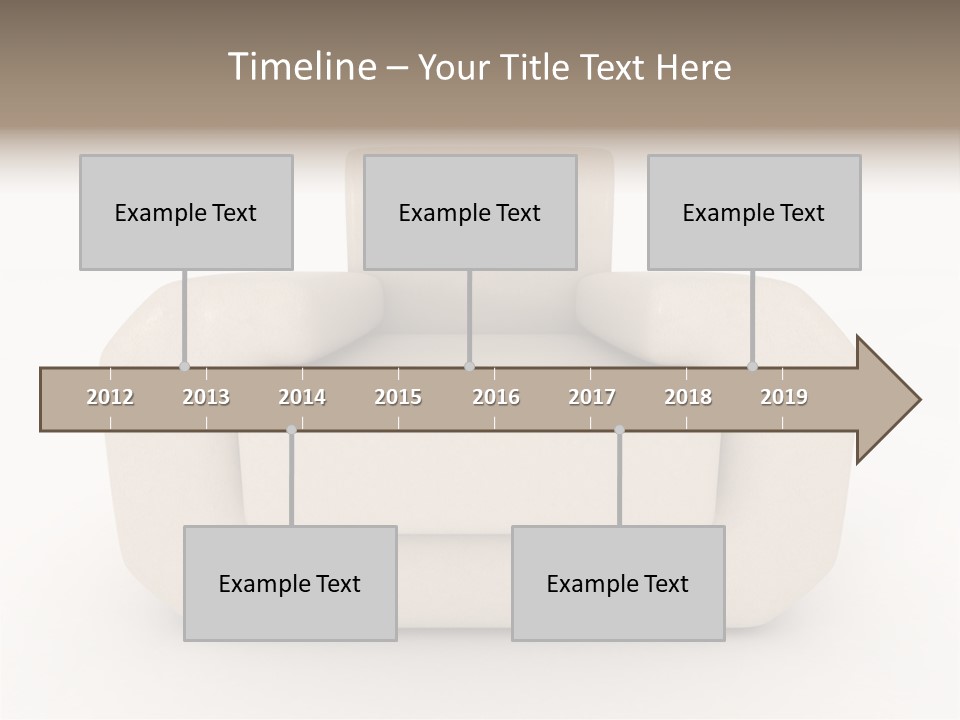 Cushion Seat Armchair PowerPoint Template