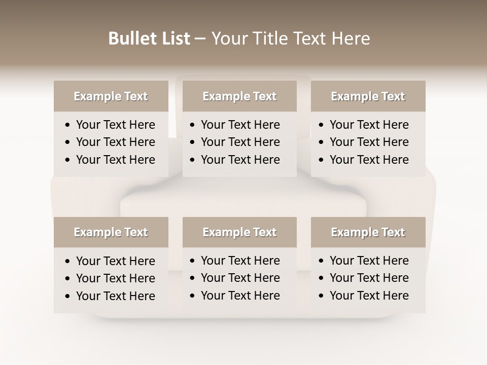 Cushion Seat Armchair PowerPoint Template
