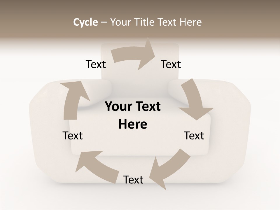 Cushion Seat Armchair PowerPoint Template