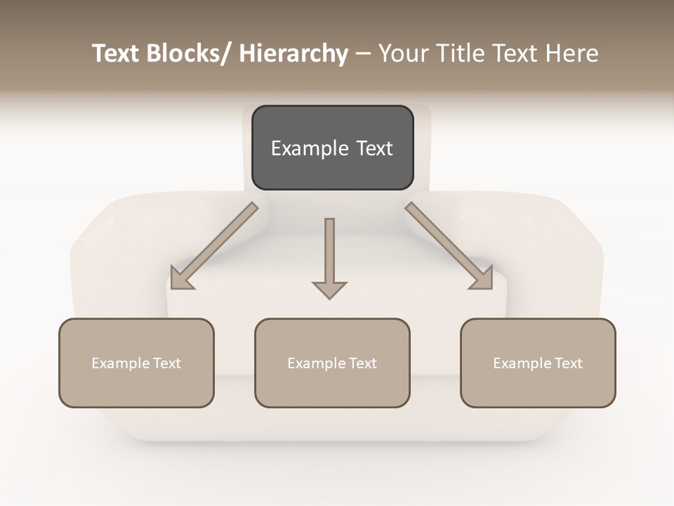 Cushion Seat Armchair PowerPoint Template