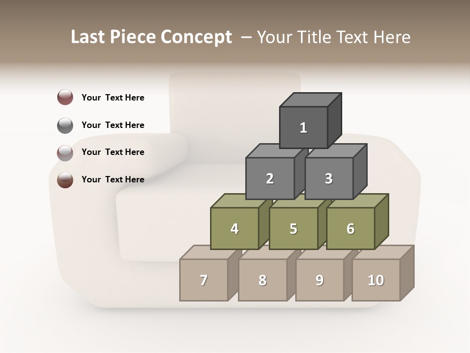 Cushion Seat Armchair PowerPoint Template