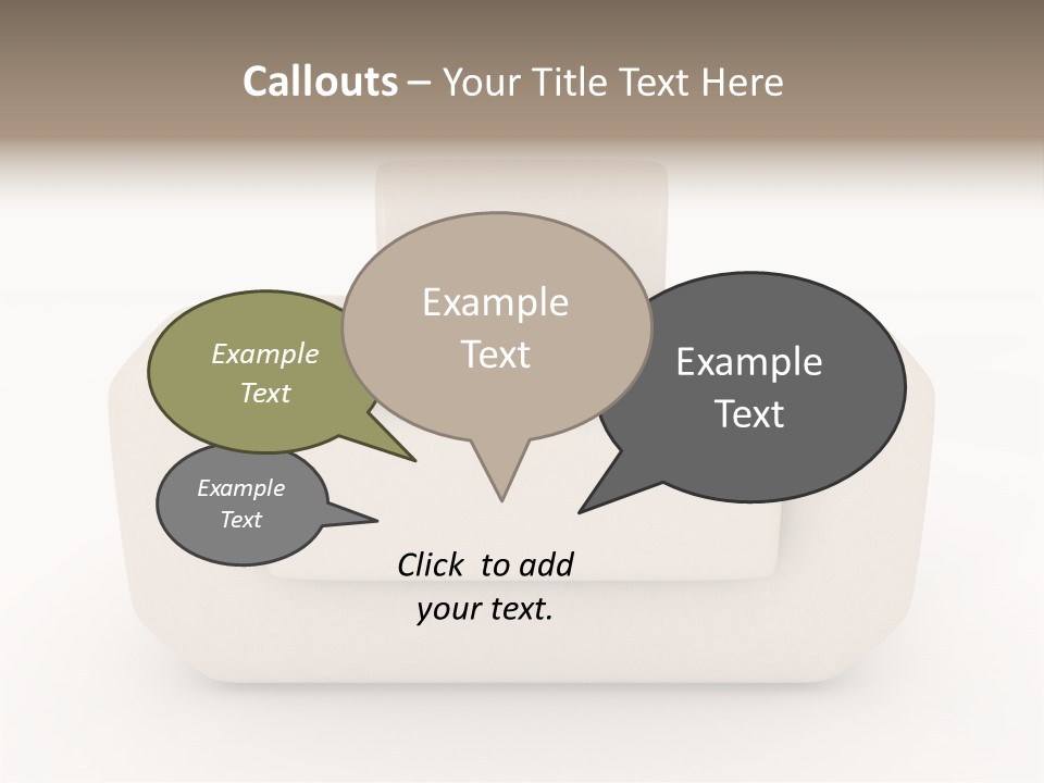 Cushion Seat Armchair PowerPoint Template