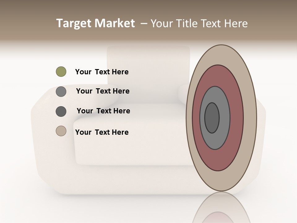 Cushion Seat Armchair PowerPoint Template