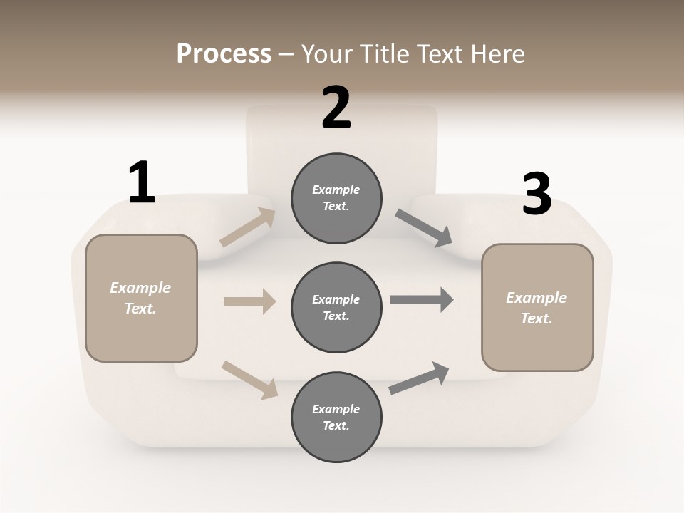 Cushion Seat Armchair PowerPoint Template