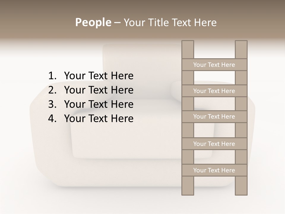 Cushion Seat Armchair PowerPoint Template