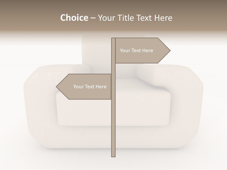 Cushion Seat Armchair PowerPoint Template