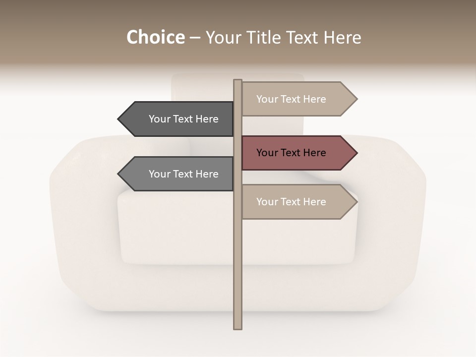 Cushion Seat Armchair PowerPoint Template